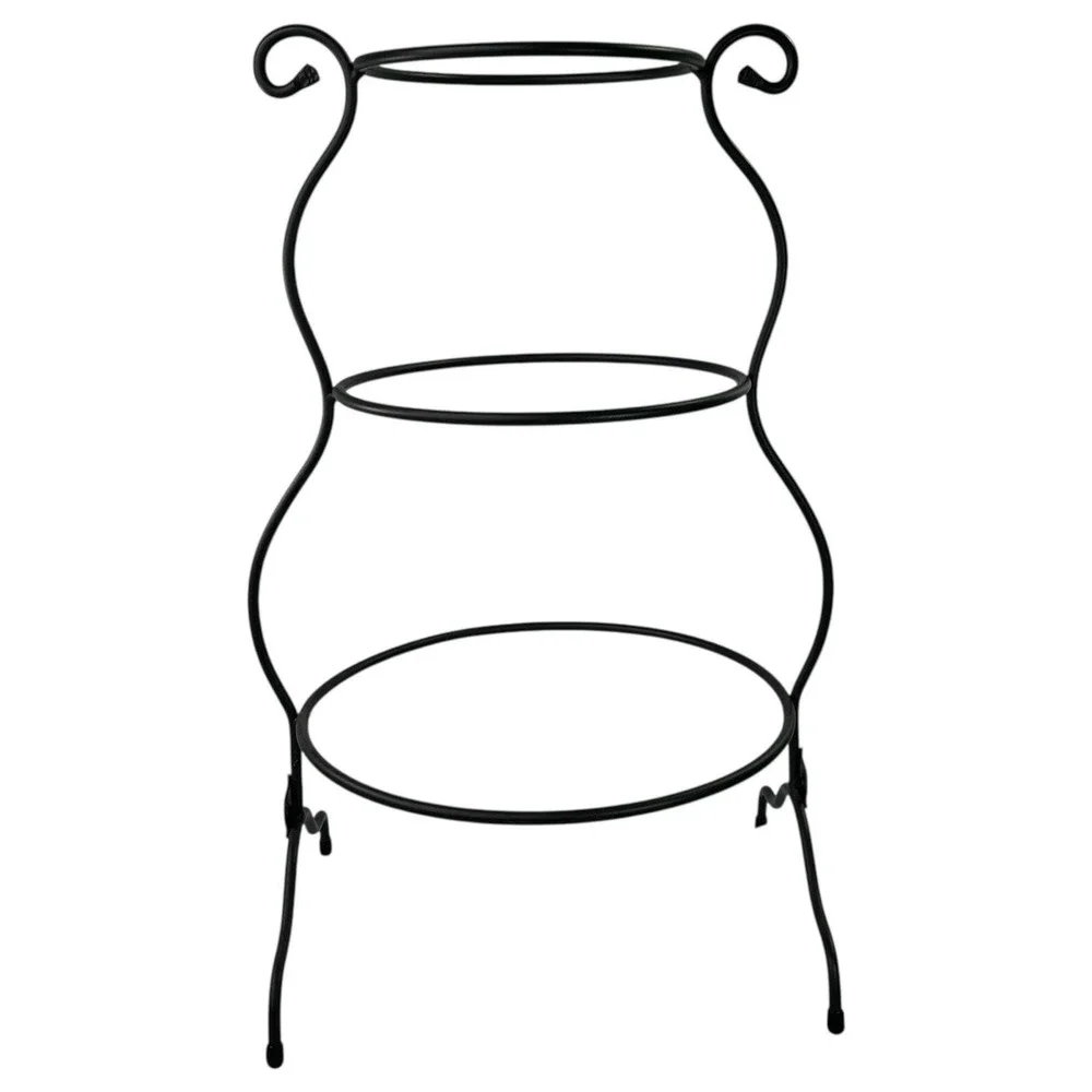 Longaberger Foundry MIXING BOWL STAND 3 Tier Black Wrought Iron